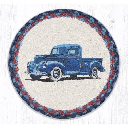 CAPITOL IMPORTING CO 10 x 10 in MSPR362 Blue Truck Printed Round Trivet 80362BT